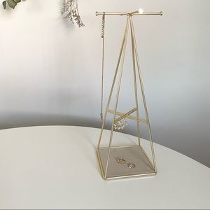 Gold jewelry stand